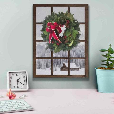 Image of 'Teton Christmas Window' by Lori Deiter, Canvas Wall Art,12 x 16