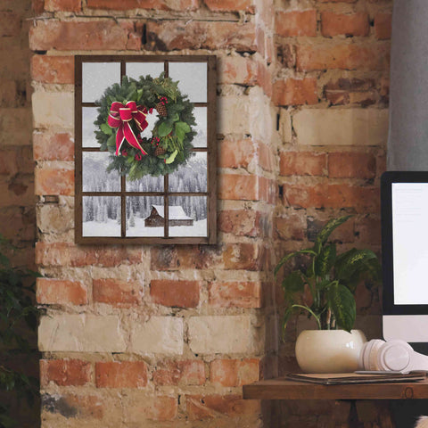 Image of 'Teton Christmas Window' by Lori Deiter, Canvas Wall Art,12 x 16