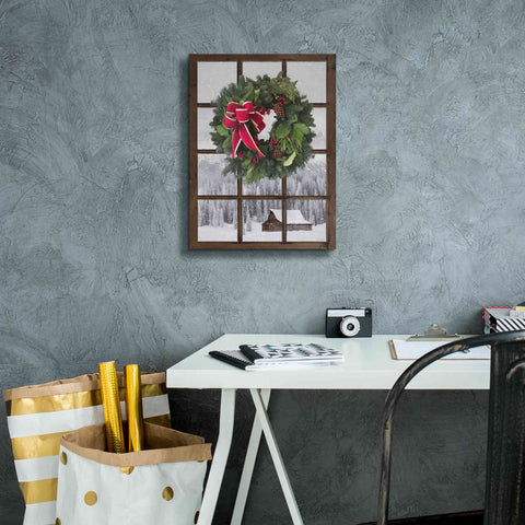 Image of 'Teton Christmas Window' by Lori Deiter, Canvas Wall Art,12 x 16