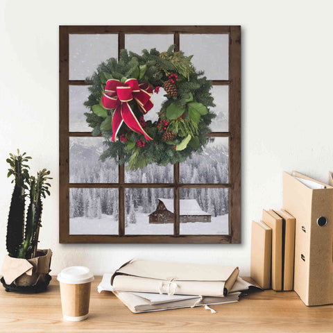 Image of 'Teton Christmas Window' by Lori Deiter, Canvas Wall Art,20 x 24