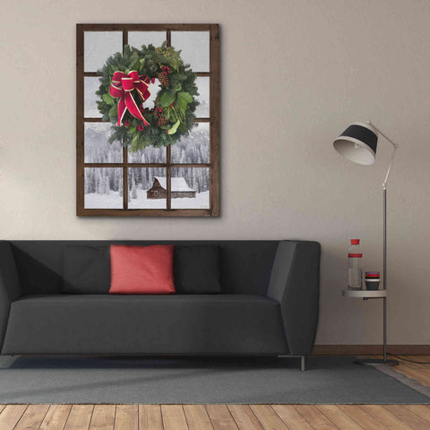 Image of 'Teton Christmas Window' by Lori Deiter, Canvas Wall Art,40 x 54