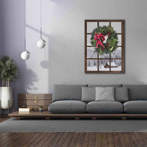 Image of 'Teton Christmas Window' by Lori Deiter, Canvas Wall Art,40 x 54