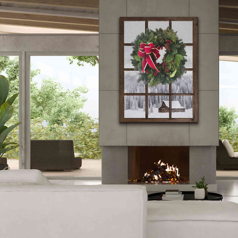 Image of 'Teton Christmas Window' by Lori Deiter, Canvas Wall Art,40 x 54