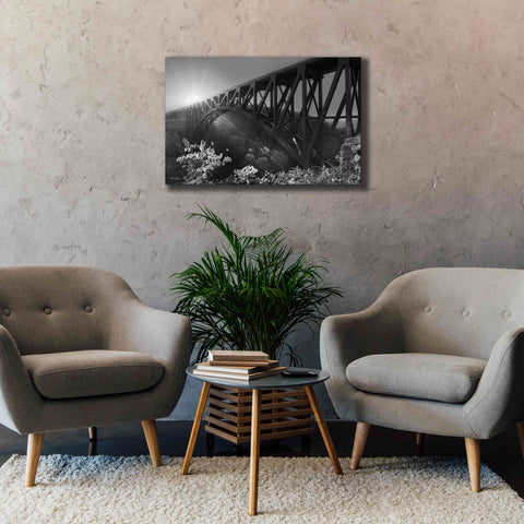 Image of 'Sunrise at Letchworth Black & White' by Lori Deiter, Canvas Wall Art,40 x 26