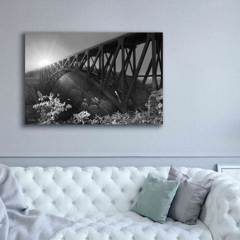Image of 'Sunrise at Letchworth Black & White' by Lori Deiter, Canvas Wall Art,60 x 40