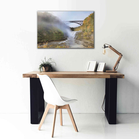 Image of 'Letchworth Upper Falls' by Lori Deiter, Canvas Wall Art,40 x 26