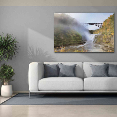 Image of 'Letchworth Upper Falls' by Lori Deiter, Canvas Wall Art,60 x 40
