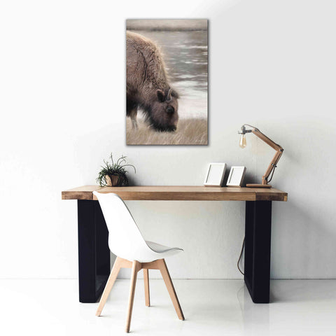 Image of 'Yellowstone Buffalo' by Lori Deiter, Canvas Wall Art,26 x 40