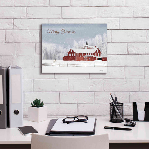 Image of 'Lava Mt. Horse Farm' by Lori Deiter, Canvas Wall Art,16 x 12