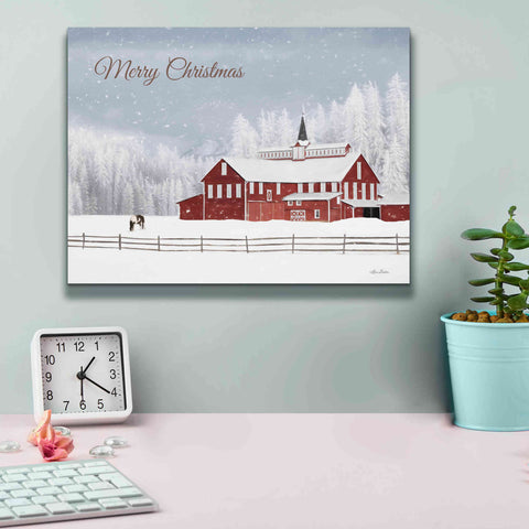 Image of 'Lava Mt. Horse Farm' by Lori Deiter, Canvas Wall Art,16 x 12