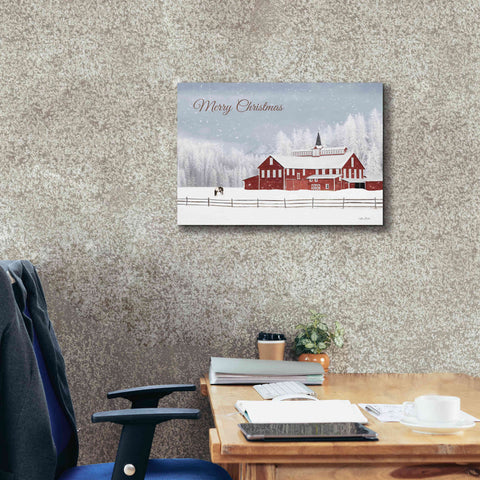 Image of 'Lava Mt. Horse Farm' by Lori Deiter, Canvas Wall Art,26 x 18