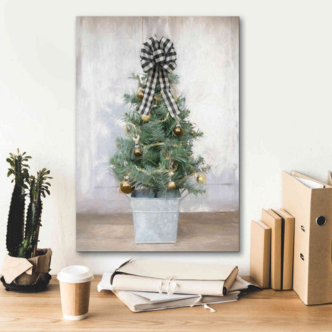 Image of 'Buffalo Plaid Mini Tree' by Lori Deiter, Canvas Wall Art,18 x 26