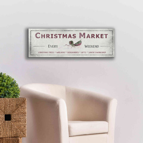 Image of 'Christmas Market Sign II' by Lori Deiter, Canvas Wall Art,36 x 12