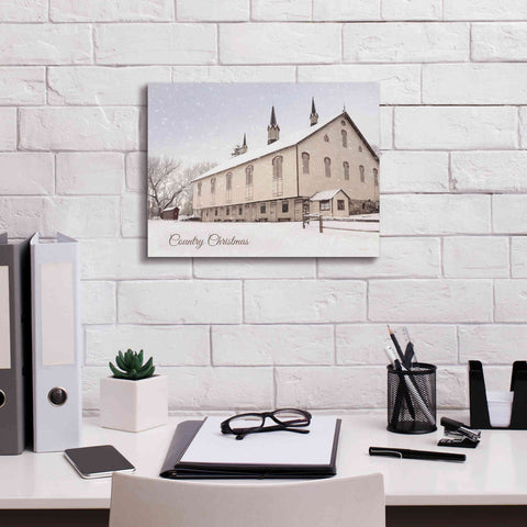 Image of 'Country Christmas Church' by Lori Deiter, Canvas Wall Art,16 x 12