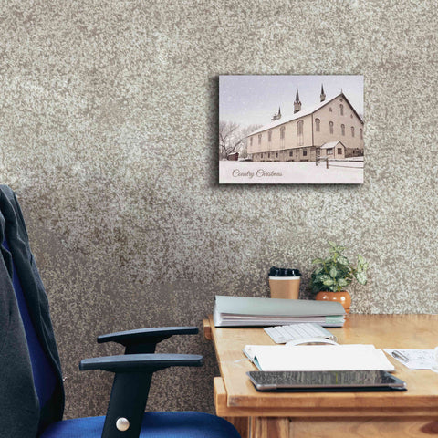 Image of 'Country Christmas Church' by Lori Deiter, Canvas Wall Art,16 x 12