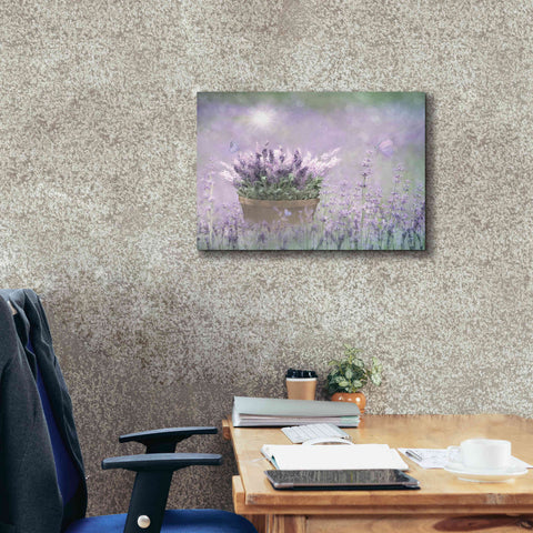 Image of 'Lavender Basket' by Lori Deiter, Canvas Wall Art,24 x 20