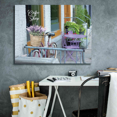 Image of 'Coffee Shop Visit' by Lori Deiter, Canvas Wall Art,34 x 26