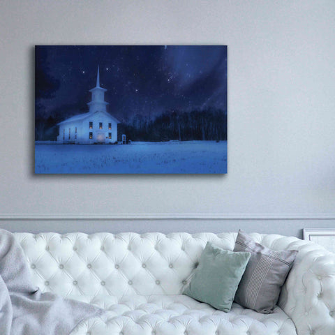 Image of 'Starry Night Church' by Lori Deiter, Canvas Wall Art,60 x 40