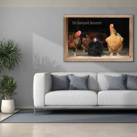 Image of 'Barnyard Bouncers' by Lori Deiter, Canvas Wall Art,60 x 40