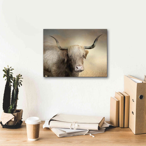Image of 'Highland Cow in Golden Grass' by Lori Deiter, Canvas Wall Art,16 x 12