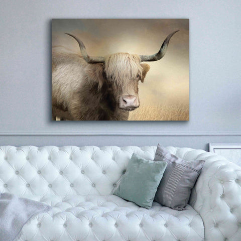 Image of 'Highland Cow in Golden Grass' by Lori Deiter, Canvas Wall Art,54 x 40