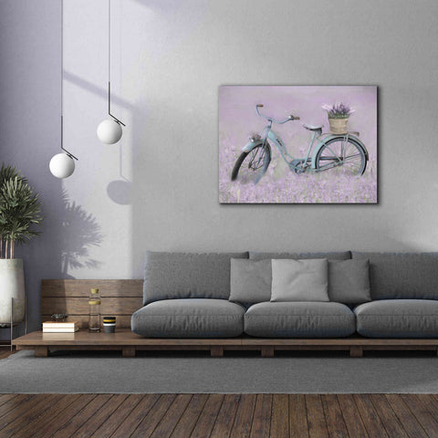 Image of 'Bicycle in Lavender' by Lori Deiter, Canvas Wall Art,54 x 40
