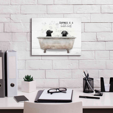 Image of 'Happiness is a Bubble Bath' by Lori Deiter, Canvas Wall Art,16 x 12