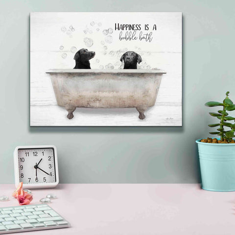 Image of 'Happiness is a Bubble Bath' by Lori Deiter, Canvas Wall Art,16 x 12
