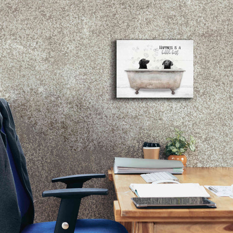 Image of 'Happiness is a Bubble Bath' by Lori Deiter, Canvas Wall Art,16 x 12