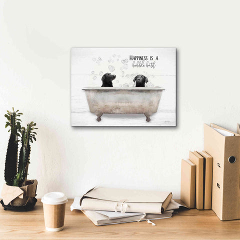 Image of 'Happiness is a Bubble Bath' by Lori Deiter, Canvas Wall Art,16 x 12