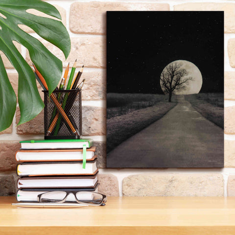 Image of 'Moonlit Country Road' by Lori Deiter, Canvas Wall Art,12 x 16