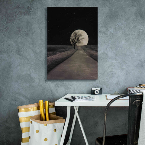 Image of 'Moonlit Country Road' by Lori Deiter, Canvas Wall Art,18 x 26