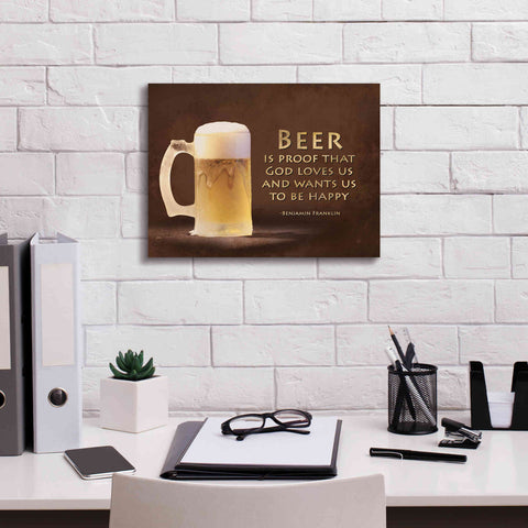 Image of 'Be Happy' by Lori Deiter, Canvas Wall Art,16 x 12