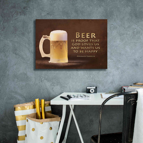 Image of 'Be Happy' by Lori Deiter, Canvas Wall Art,26 x 18