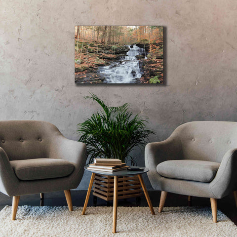 Image of 'Waterfall Steps at Pigeon Run' by Lori Deiter, Canvas Wall Art,40 x 26