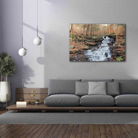 Image of 'Waterfall Steps at Pigeon Run' by Lori Deiter, Canvas Wall Art,60 x 40