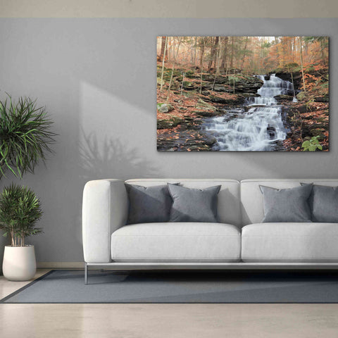 Image of 'Waterfall Steps at Pigeon Run' by Lori Deiter, Canvas Wall Art,60 x 40
