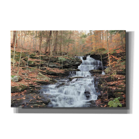 Image of 'Waterfall Steps at Pigeon Run' by Lori Deiter, Canvas Wall Art
