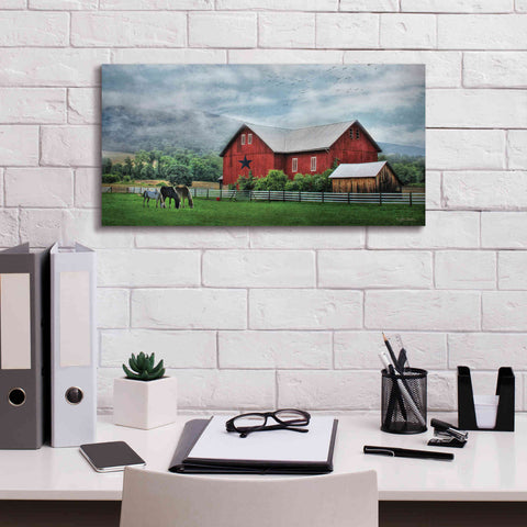 Image of 'Grazin' Time' by Lori Deiter, Canvas Wall Art,24 x 12