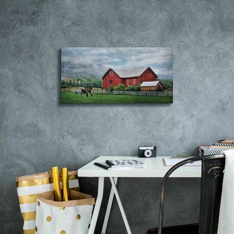 Image of 'Grazin' Time' by Lori Deiter, Canvas Wall Art,24 x 12
