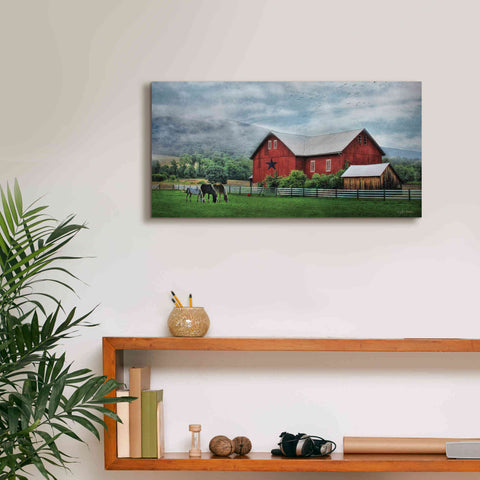 Image of 'Grazin' Time' by Lori Deiter, Canvas Wall Art,24 x 12