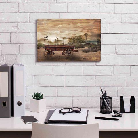Image of 'Desert Wagon' by Lori Deiter, Canvas Wall Art,18 x 12