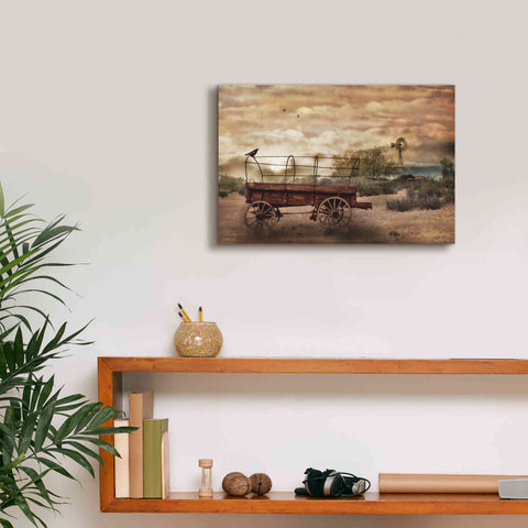 Image of 'Desert Wagon' by Lori Deiter, Canvas Wall Art,18 x 12
