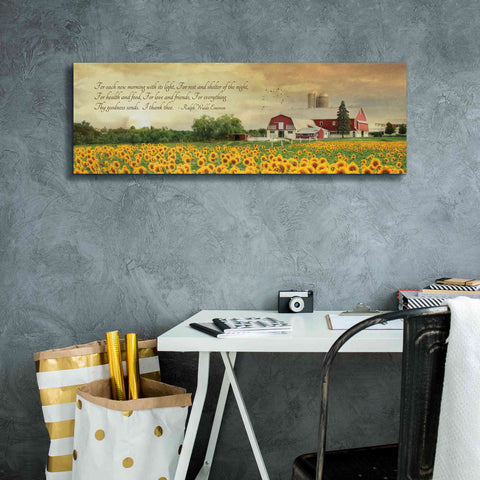 Image of 'I Thank Thee' by Lori Deiter, Canvas Wall Art,36 x 12