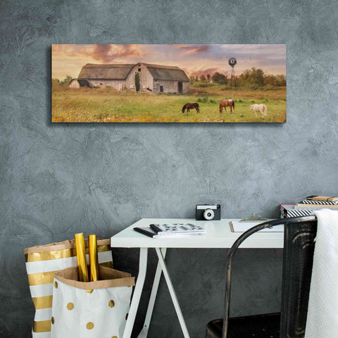 Image of 'Clayton Barnyard' by Lori Deiter, Canvas Wall Art,36 x 12