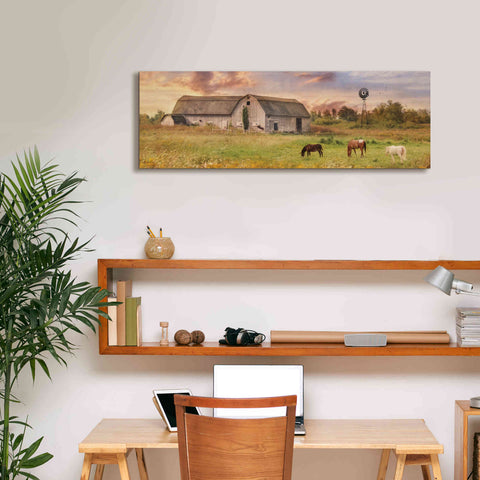 Image of 'Clayton Barnyard' by Lori Deiter, Canvas Wall Art,36 x 12