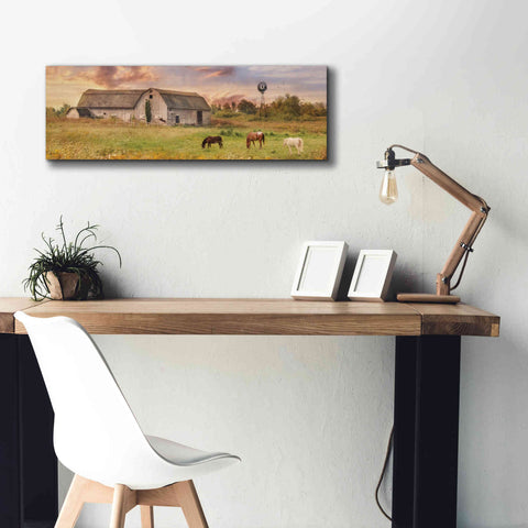 Image of 'Clayton Barnyard' by Lori Deiter, Canvas Wall Art,36 x 12