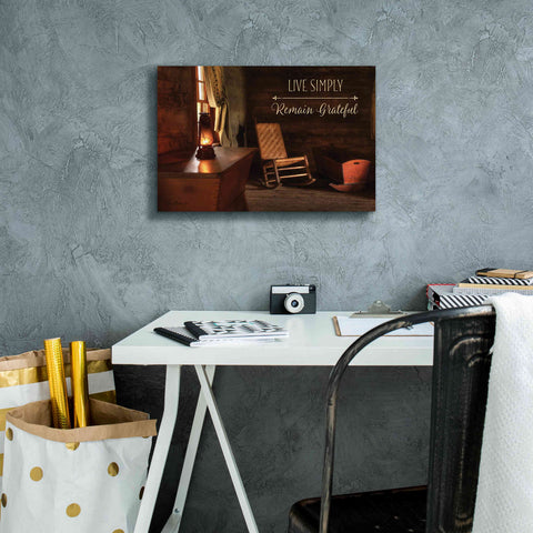 Image of 'Live Simply' by Lori Deiter, Canvas Wall Art,18 x 12