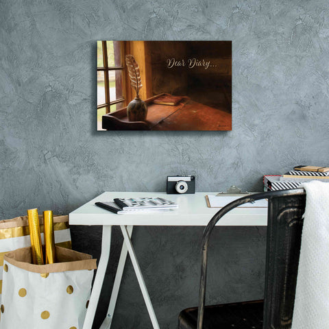 Image of 'Dear Diary' by Lori Deiter, Canvas Wall Art,18 x 12