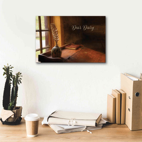 Image of 'Dear Diary' by Lori Deiter, Canvas Wall Art,18 x 12